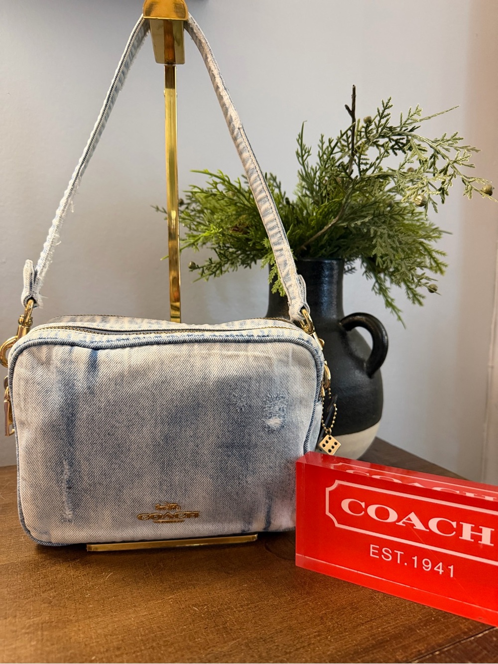 Coach Carey Loved Denim Bag